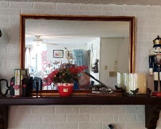 mirror, smoothing irons, Christmas