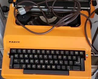 orange FACIT typewriter