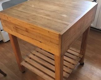 Butcher Block Table $ 124.00