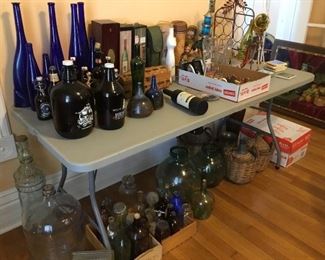 Antique bottles and bar supplies