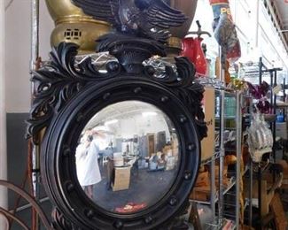 Vintage Colonial framed mirror