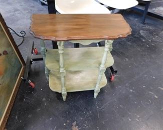 Custom refinished shelving display