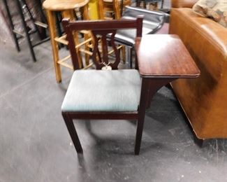 Antique harp back telephone table 