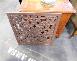 Ornate pressboard wall mount decor