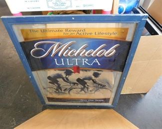 Michelob Ultra framed mirror