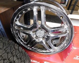 4 Mercedes chrome 20" C class 5 lug rims (used)