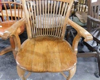 Antique jurer/banker wooden armchair