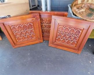 (3) Ornate metal wall art