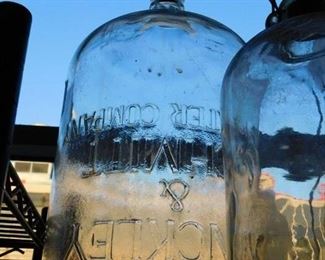 Vintage Hinckley Schmidt  glass water bottle for wine making