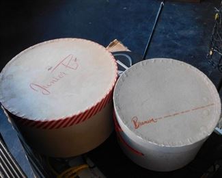 (2) Vintage logo Hat boxes