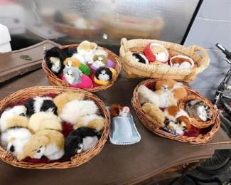 Assorted miniature lifelike cats & dogs