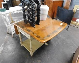 Ethan Allen Solid wood Tea table (missing wheel)