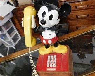 Vintage Mickey Mouse Push button phone