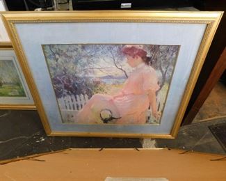 Framed & matted 2907 "Eleanor"  Frank Benson 31" x 35" 