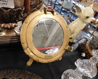 Nautical porthole window mirror