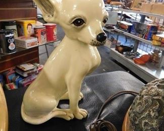 Ceramic large Chihuahua statue