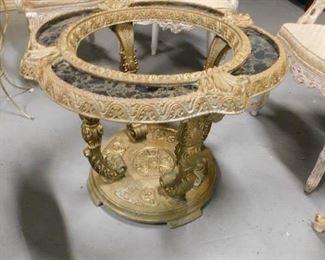 French Provincial table (missing glass)