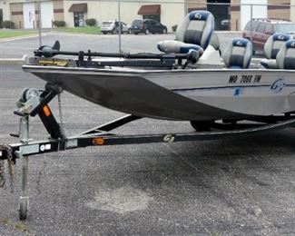2008 G3 Eagle 175PF Boat 17' 5", 2007 Yamaha 60hp Four Stroke Motor, 2008 G3 Boat Trailer 2" Ball, Monn Kota Edge Trolling Motor 40lbs Thrust, Garmin 95