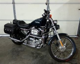 2001 Harley-Davidson XL 1200C Motorcycle, Saddlebags, New Battery, Fuel Leak, 1695 Miles, VIN # 1HD1CGP181K150560