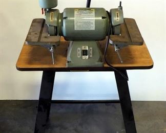 Central Machinery 6" Tool Grinder 1/2HP Model 46727, Powers On, On Stand