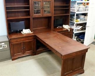 Aspenhome Modular Office Desk With Writing Table Island, 79"H x 98.25"W x 25"D As Pictured 
