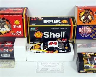Tony Stewart 1:24 Diecast #44 Small Soldiers 1998 Pontiac Qty 2, 1 In Display Case, #44 Shell Pontiac And 1:18 #44 Shell Pontiac
