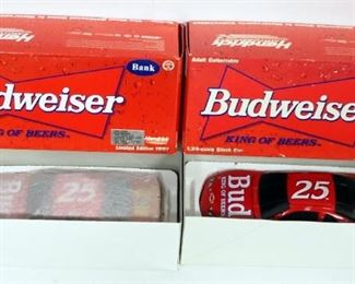 Diecast 1:24 Rickey Craven #25 Budweiser 1997 Monte Carlo Bank Qty 2