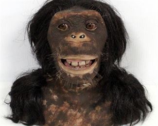 Sharper Image Alive! Automaton Chimpanzee Model WW258, Torn Covering At Neck, No Remote