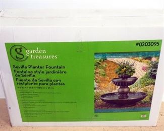 Garden Treasures Civille Planter Fountain #0203095, 31.5" Wide x 26.8" High, In Box