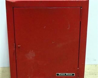 Test Rite Rolling Tool Cabinet 18" Wide x 23" Tall x 11" Deep, With Adjustable Shelf, Contents Include Screws Cable Staples, Steel Wool And More