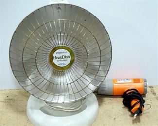 Presto HeatDish Parabolic Electric Heater And Chicago Electric Heat Gun Model 35776