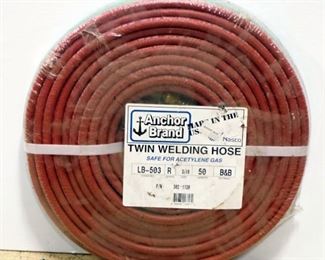 Anchor Brand Twin Welding Hose, Grade R, Size 3/16, Length 50