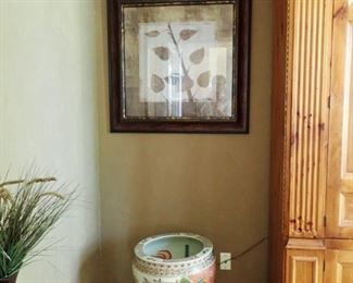 WALL ART / ASIAN POT WITH STAND