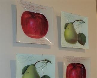 GLASS FRUIT PLATES