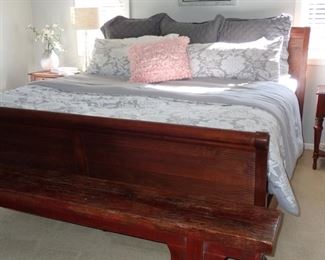 ANTIQUE PRIMITIVE BENCH 92" LONG X 12" DEEP X 21" HI