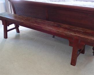 ANTIQUE PRIMITIVE BENCH 92" LONG X 12" DEEP X 21" HI