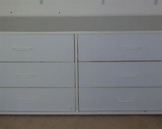 LONG WHITE DRESSER MULTI DRAWERS