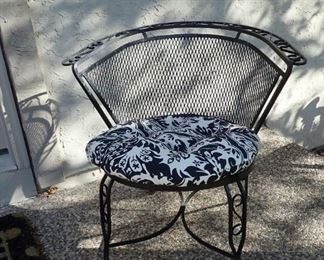 METAL MESH CHAIRS WITH MATCHING BENCH