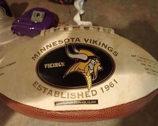minnesota vikings limited edition of 10,000 football