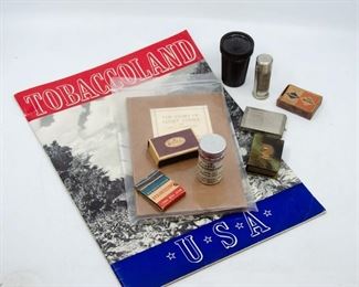 Lot 204. Vintage Tobacco And Smoking Items - Lucky Strike & More