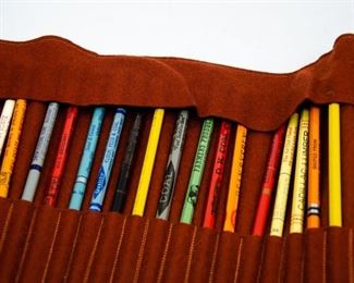 Lot 105. Vintage Salesman Advertising Pencils In Felt Roll.