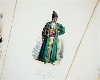 Lot 137. 1860's French Hand Colored Fashion Engravings.
