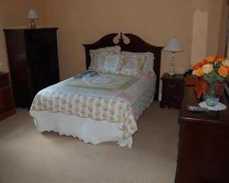 Thomasville Bedroom set-bed, end tables, 2 dressers and a mirror