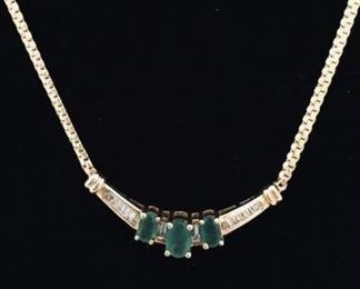Emerald and Diamond Neckpiece https://ctbids.com/#!/description/share/225560