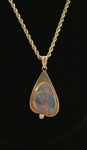 Artisan Black Opal and Diamond Neckpiece https://ctbids.com/#!/description/share/225577