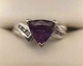 Amethyst & Diamond Ring https://ctbids.com/#!/description/share/225575