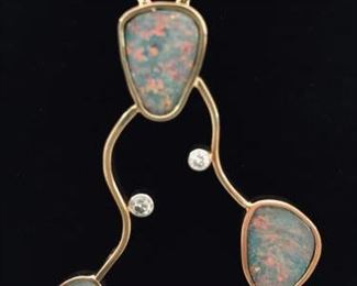 Artisan Semi-Black Opal and Diamond Neckpiece #2 https://ctbids.com/#!/description/share/225578