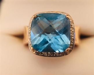 Blue Topaz and Diamond Ring by JCR https://ctbids.com/#!/description/share/225580