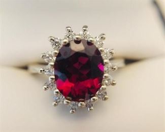 Stunning Rubellite Tourmaline and Diamond Ring https://ctbids.com/#!/description/share/225552