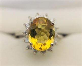 Citrine and Diamond Ring https://ctbids.com/#!/description/share/225553